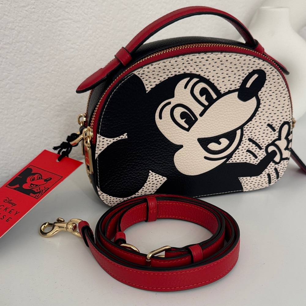 Coach Disney Black and Red Mickey Mouse Crossbody Bag